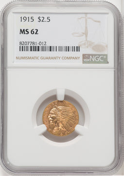 1915 $2.50 Indian Quarter Eagle NGC MS62 (506322012)