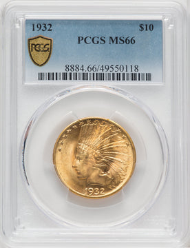 1932 $10 Indian Eagle PCGS MS66 (768528009)