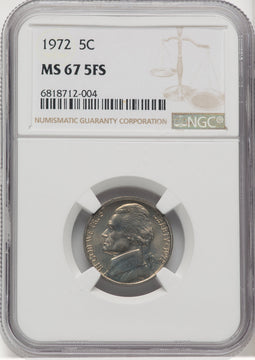 1972 5C FS Jefferson Nickel NGC MS67