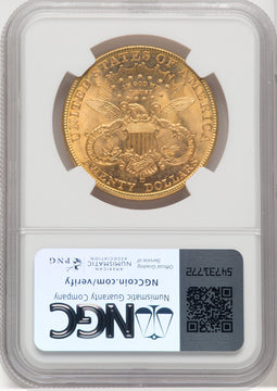 1907-D $20 Liberty Double Eagle NGC MS65+ (768097001)