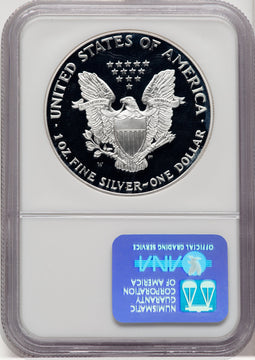 2001-W Silver Eagle Brown Label NGC PF70