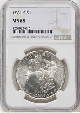 1881-S $1 Morgan Dollar NGC MS68 (506065014)