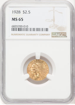 1928 $2.50 Indian Quarter Eagle NGC MS65 (768214021)