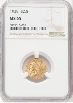1928 $2.50 Indian Quarter Eagle NGC MS65 (768214023)