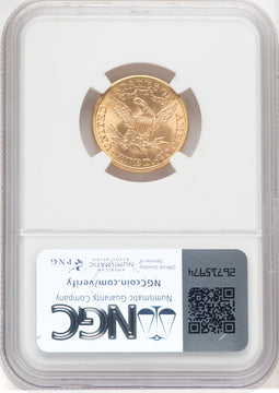 1901 $5 Liberty Half Eagle NGC MS65