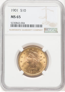 1901 $10 Liberty Eagle NGC MS65 (768951021)