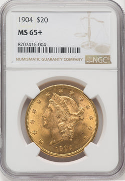 1904 $20 Liberty Liberty Double Eagle NGC MS65+ (765813012)