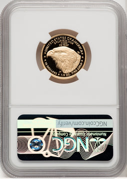 2022-W G$10 Quarter Ounce Gold Eagle Brown Label NGC PF70