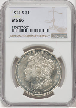 1921-S $1 Morgan Dollar NGC MS66 (769075026)