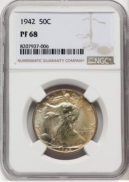 1942 50C Proof Walking Liberty Half Dollar NGC PR68 (506057018)