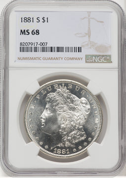 1881-S $1 Morgan Dollar NGC MS68 (768633014)