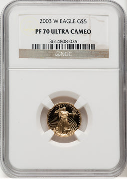 2003-W $5 Tenth-Ounce Gold Eagle NGC PF70 (506312055)