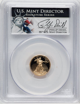 2013-W Gold American Eagle 4-Coin Set PCGS PR70 Philip Diehl Signed