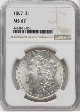 1887 $1 Morgan Dollar NGC MS67 (769263003)