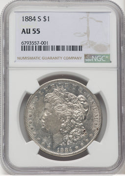 1884-S $1 Morgan Dollar NGC AU55 (769155008)