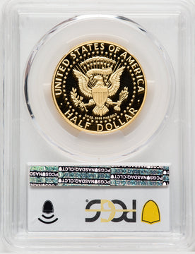 2014-W 50C Kennedy Gold 50th Anniversary Blue Gradient Proof Kennedy Half Dollar PCGS PR70 (769400001)