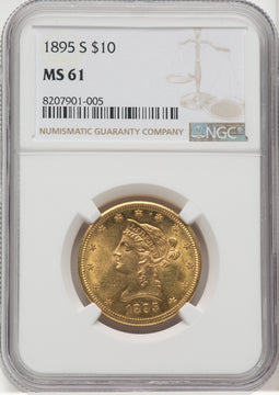 1895-S $10 Liberty Eagle NGC MS61