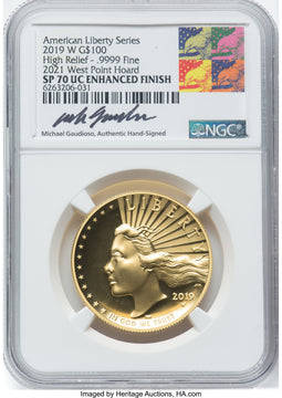2019-W $100 High Relief Enhanced West Point Mint Hoard NGC MS70