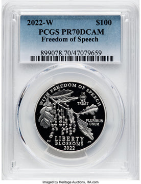 2022-W $100 One-Ounce Platinum Eagle Freedom of Speech PCGS PR70 (770569214)