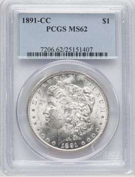 1891-CC $1 Morgan Dollar PCGS MS62 (767393037)