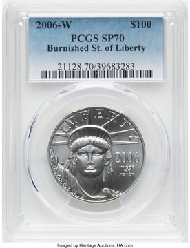 2006-W $100 One-Ounce Platinum Eagle Burnished PCGS MS70 (770569094)