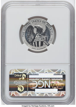 2007-W $50 Half-Ounce Platinum Reverse Proof 10th Anniversary NGC PF70