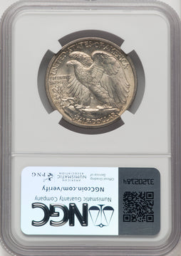 1921-D 50C Walking Liberty Half Dollar NGC MS65