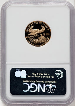 2001-W $10 Quarter-Ounce Gold Eagle Brown Label NGC PF70