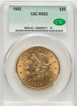 1903 $20 Liberty Double Eagle CACG MS62