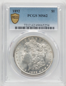 1892 Morgan Dollar PCGS MS62