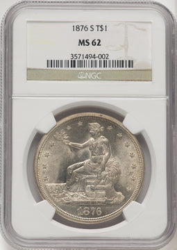 1876-S T$1 Trade Dollar NGC MS62