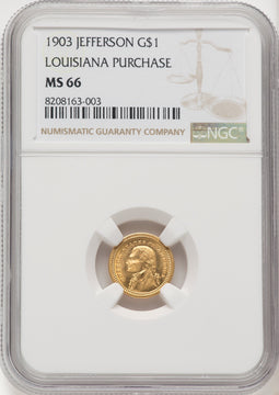 1903 G$1 JEFF Commemorative Gold NGC MS66 (769251011)