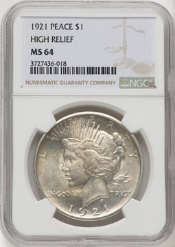 1921 $1 Peace Dollar NGC MS64 (769210033)