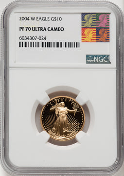 2004-W $10 Quarter-Ounce Gold Eagle NGC PF70 (506402042)