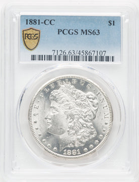 1881-CC Morgan Dollar PCGS MS63