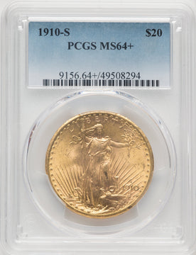 1910-S $20 Saint-Gaudens Double Eagle PCGS MS64+