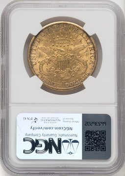 1883-CC $20 Liberty Double Eagle NGC AU58 (769738015)