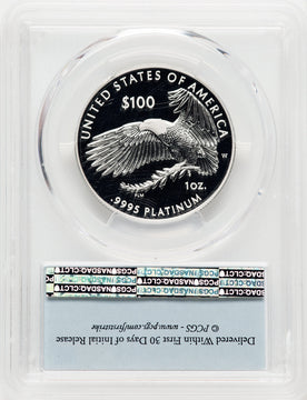 2018-W $100 One Ounce Platinum Eagle Life First Strike FS Flag PCGS PR70 (769697001)