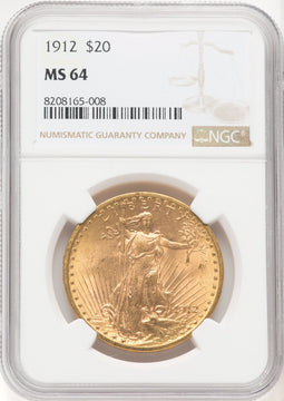 1912 $20 Saint-Gaudens Double Eagle NGC MS64 (769235022)