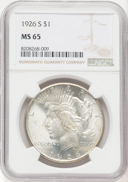 1926-S Peace Dollar NGC MS65