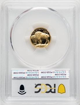 2008-W $5 American Buffalo .9999 Gold Cameo CA Blue Gradient PCGS PR70