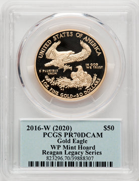 2016-W $50 One-Ounce Gold Eagle 30th Anniversary FDI Reagan Legacy Series PCGS PR70