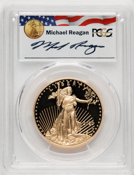 2020-W 1 oz Gold Eagle FDI Reagan Legacy Series PCGS PR70