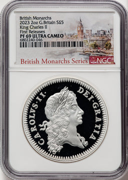 2023 G. Britain Charles II 2oz Silver Coin NGC PF69UCAM