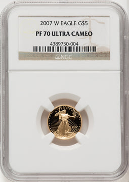 2007-W Gold American Eagle Brown Label 4-Coin Set NGC PF70