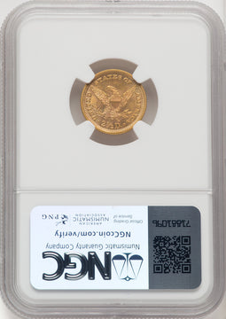 1899 $2.50 Liberty Quarter Eagle NGC MS66 (769208008)