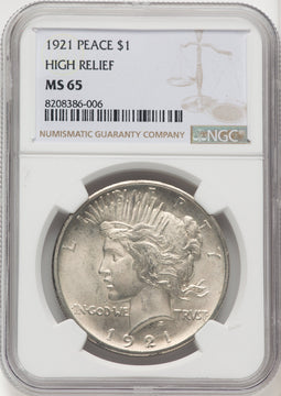 1921 Peace Dollar NGC MS65