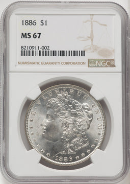 1886 Morgan Dollar NGC MS67