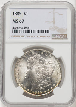 1885 Morgan Dollar NGC MS67