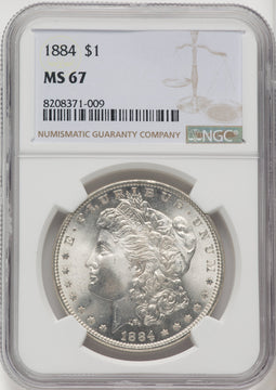 1884 Morgan Dollar NGC MS67